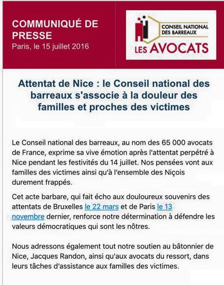 Hommages aux familles et proches des attentats