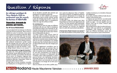 RUBRIQUE JURIDIQUE TERRA MODANA
