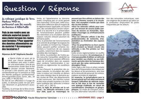 RUBRIQUE JURIDIQUE TERRA MODANA