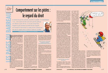 Comportement sur les pistes : Le regard du droit