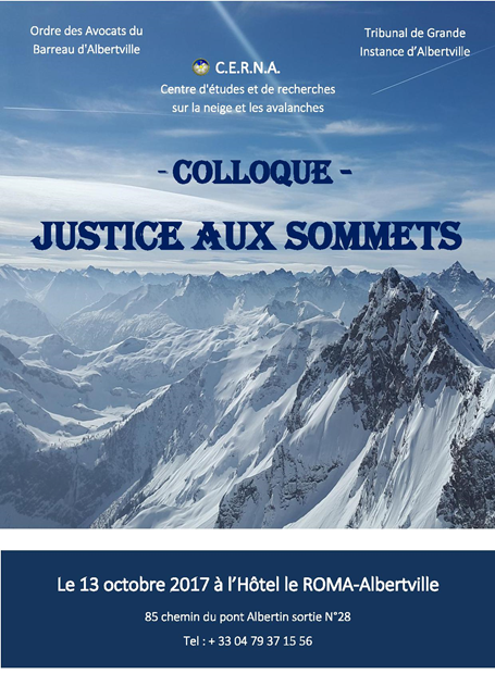 Colloque "JUSTICE AUX SOMMETS"
